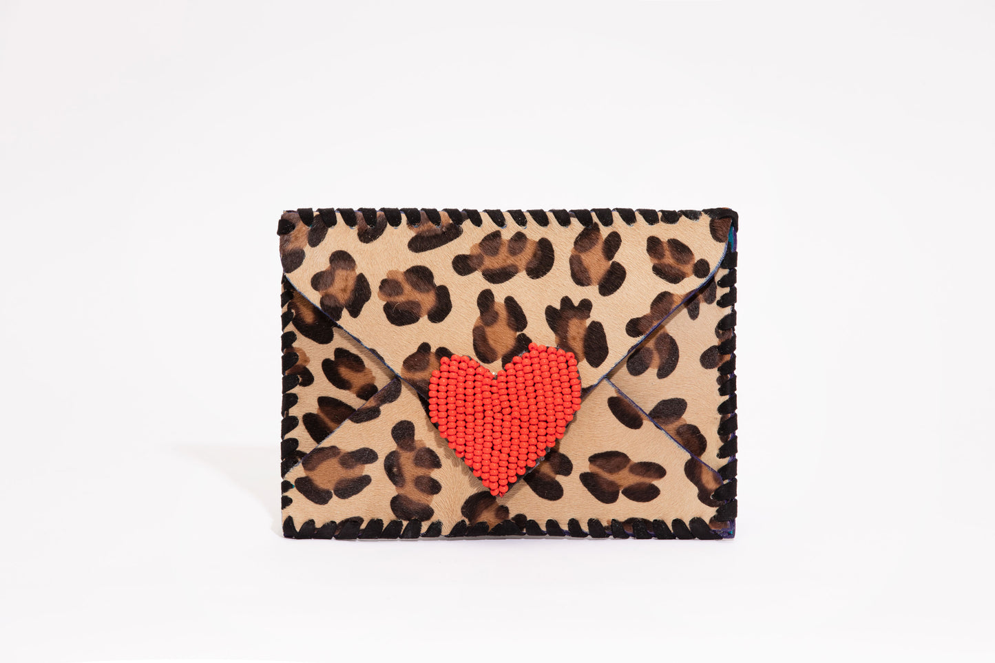 Love Letter Leopard Clutch