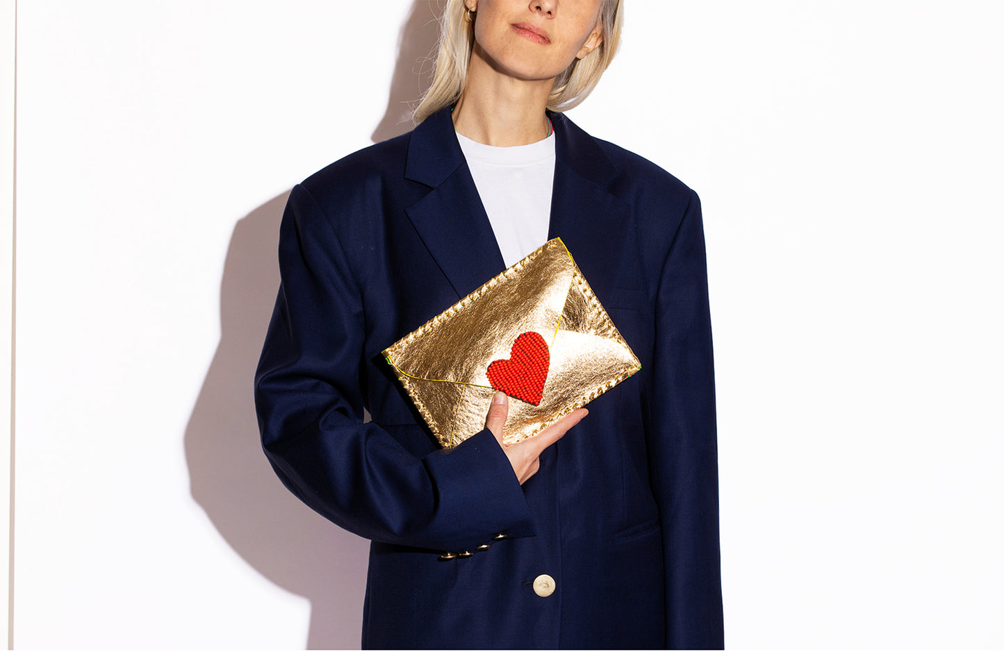 Love Letter Gold Clutch