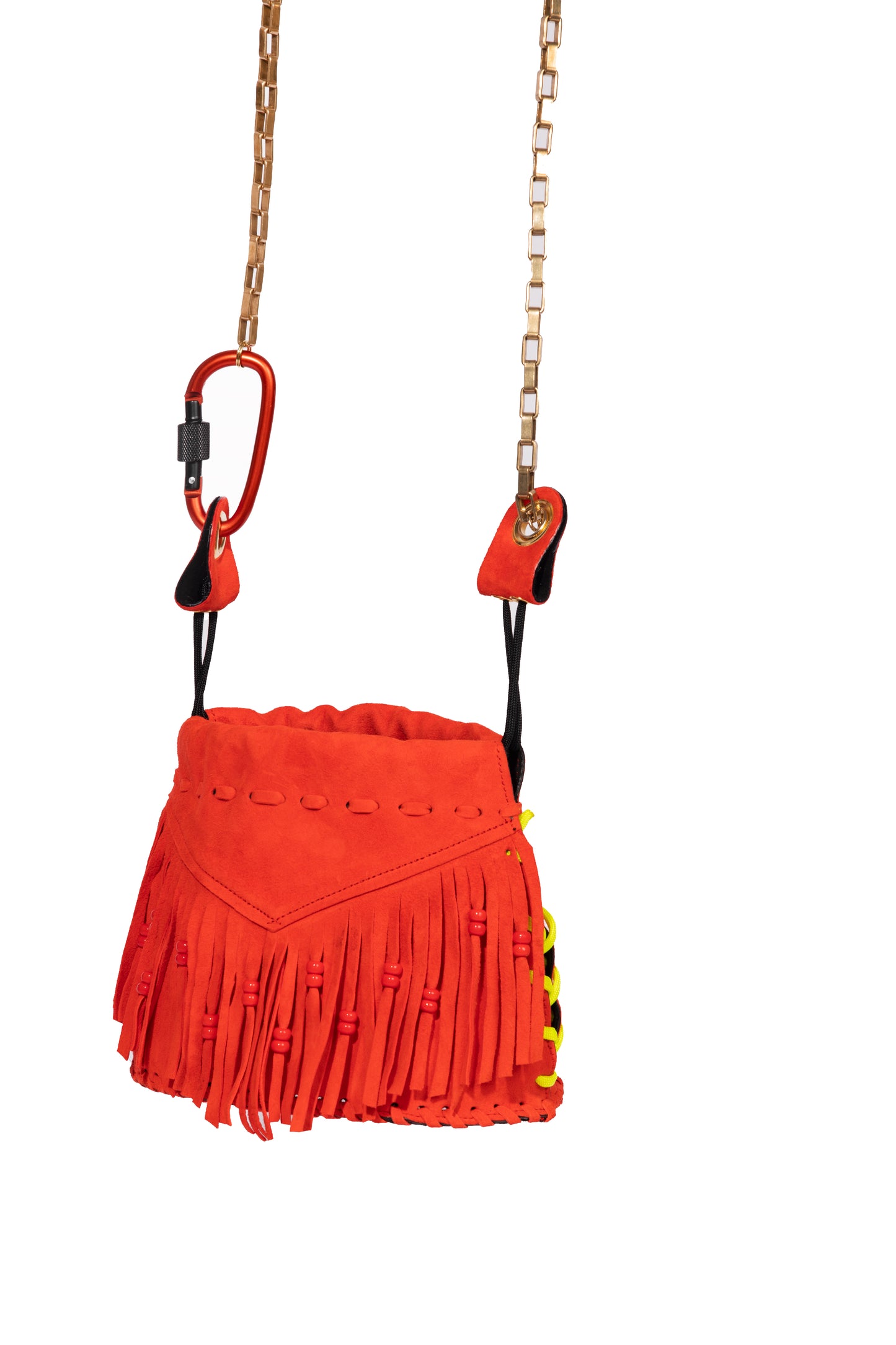 Teapot Small Fringes Red