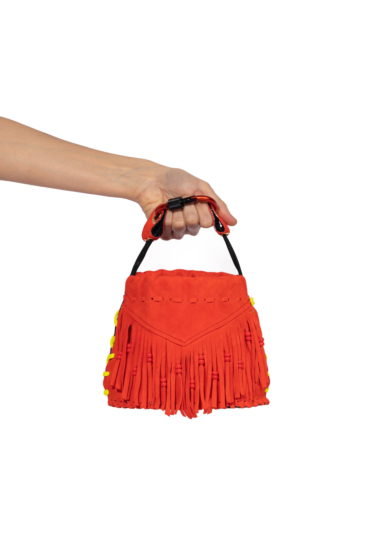 Teapot Small Fringes Red