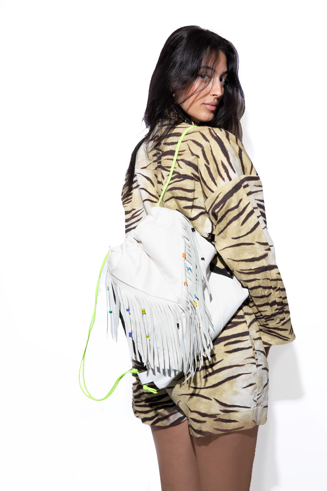 Backpack White Fringes