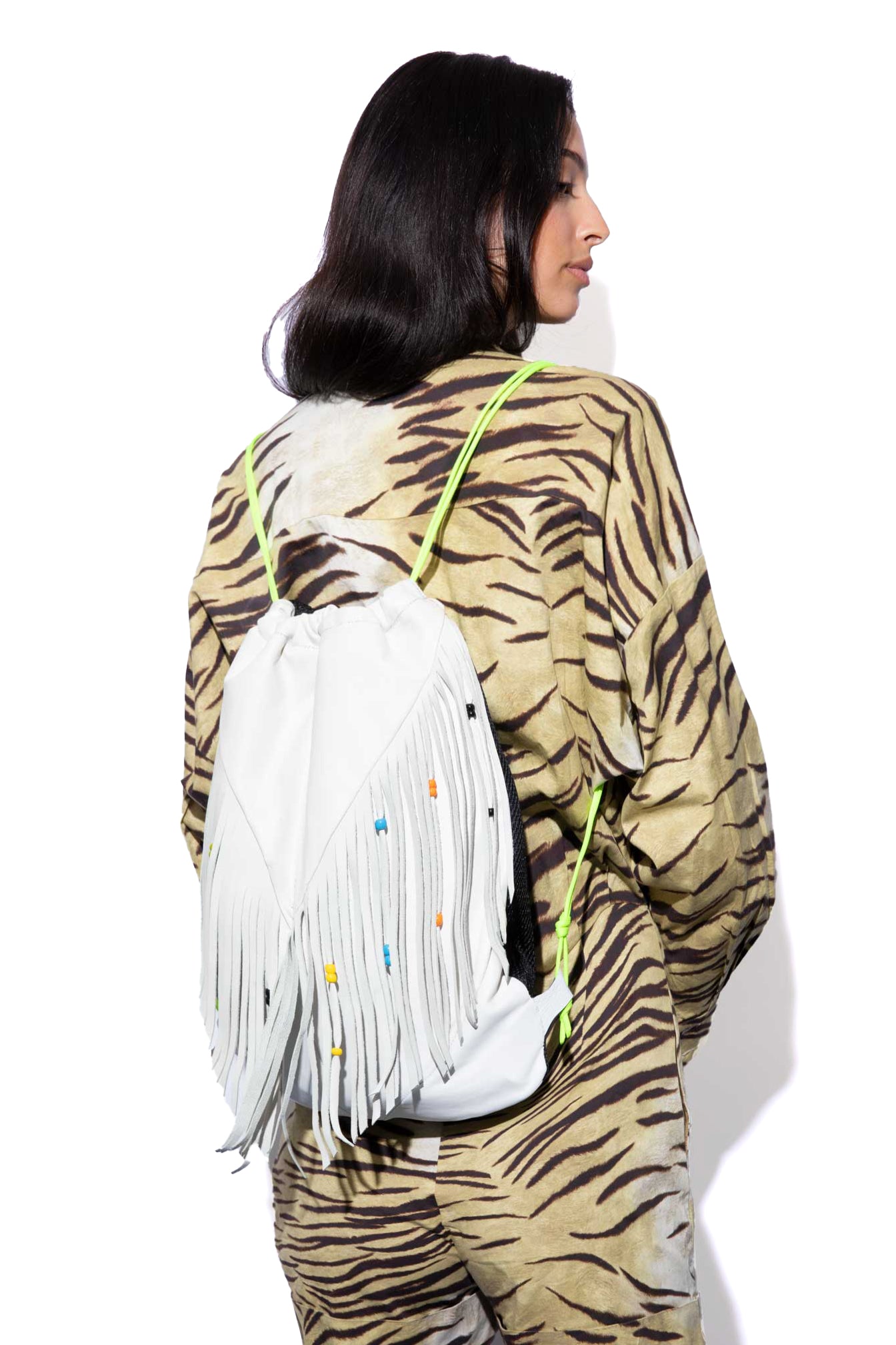 Backpack White Fringes