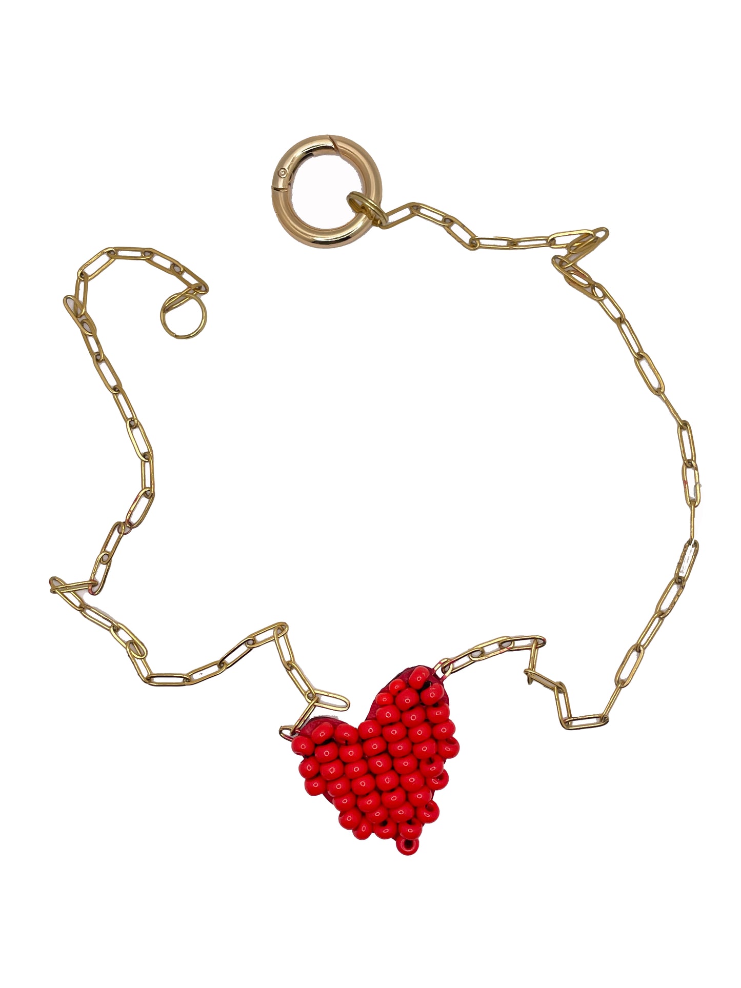 Bag Charm Chain Heart