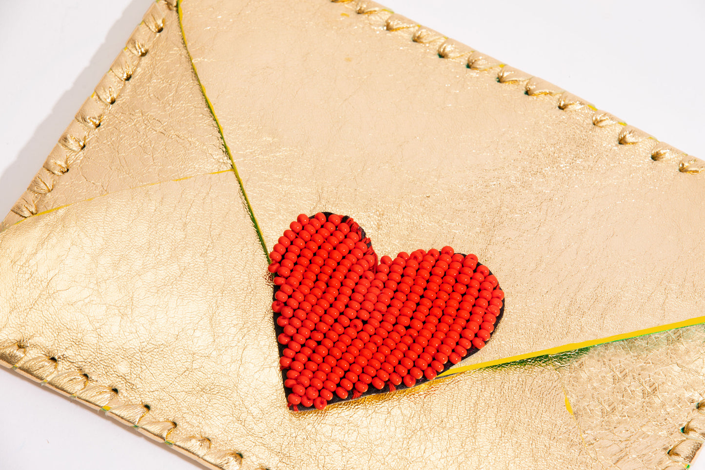 Love Letter Gold Clutch