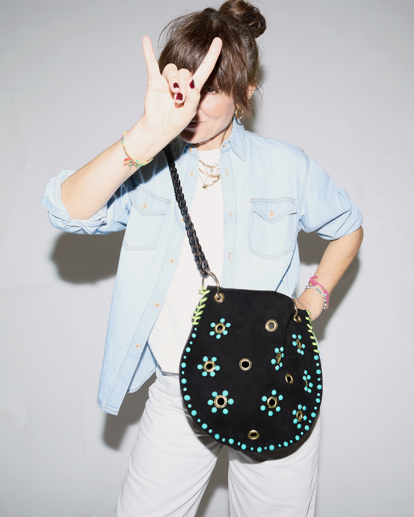 Gabri Turquoise Black